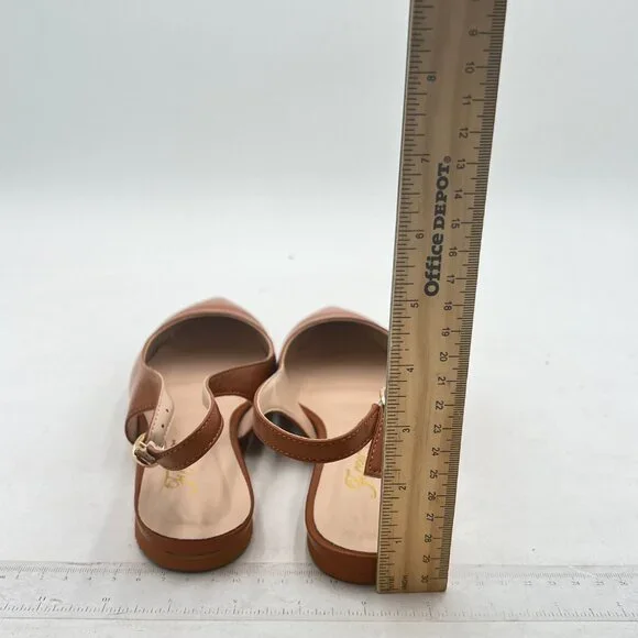 FOWT Brown Pointed Toe Backless Slingbacks Pump Walking Office School Shoes - Picture 4 of 7